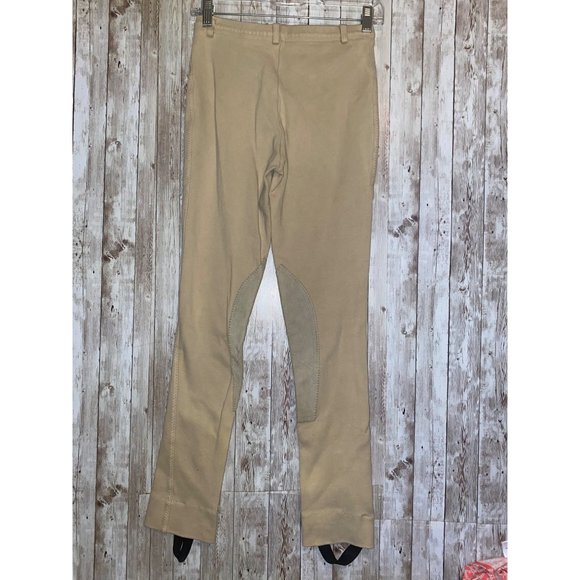 On Course Cotton Lycra Cream Equine Horse-Riding Pants Breeches Elastic Stirrup - Picture 9 of 12